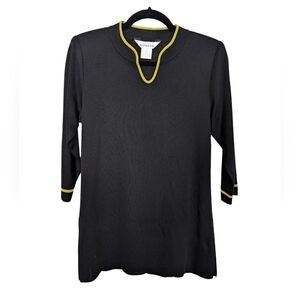 Exclusively Misook black tunic sz S